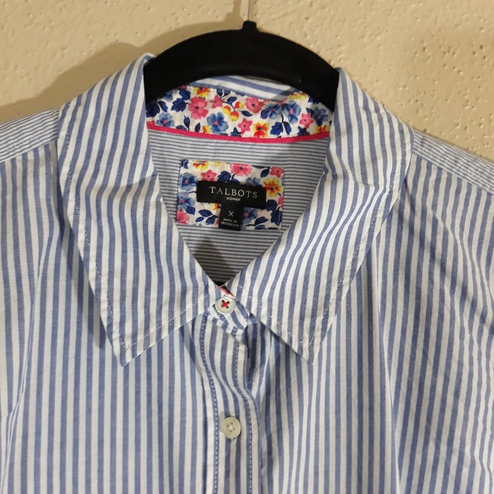 Talbots Striped Blouse Plus - image 7